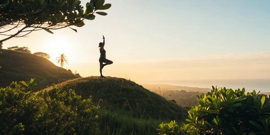 A person exercising at sunrise, one of the best exercises to increase mitochondria for cellular energy.