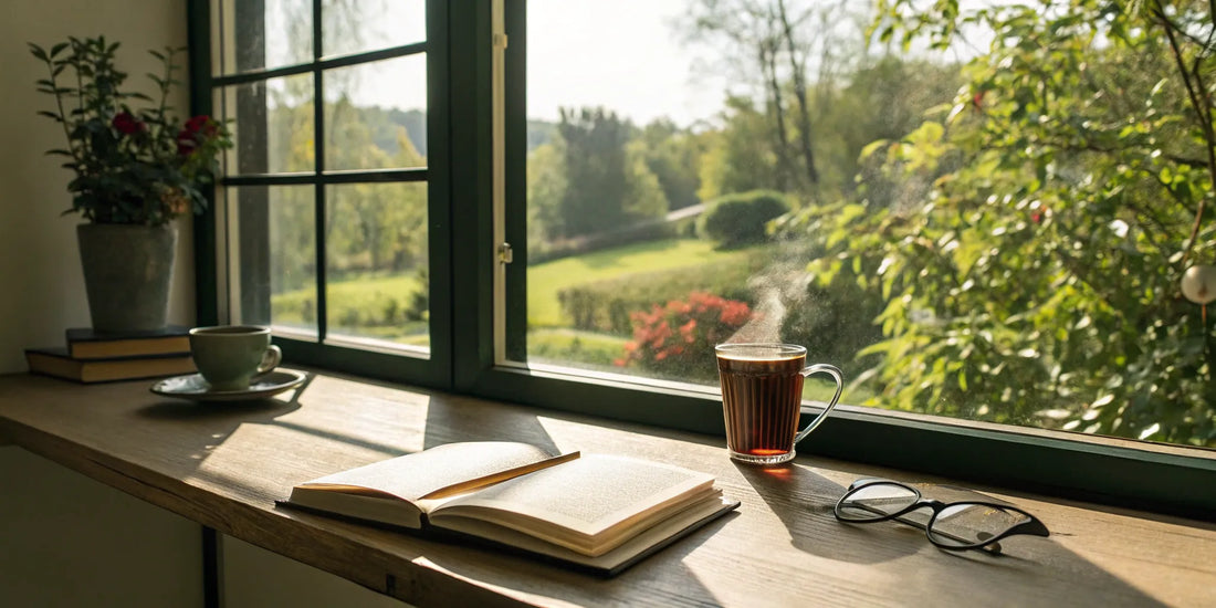 A book and coffee for researching the science behind cognitive performance supplements.