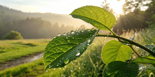 Vibrant green leaves representing the natural vitality from a cellular energy supplement.